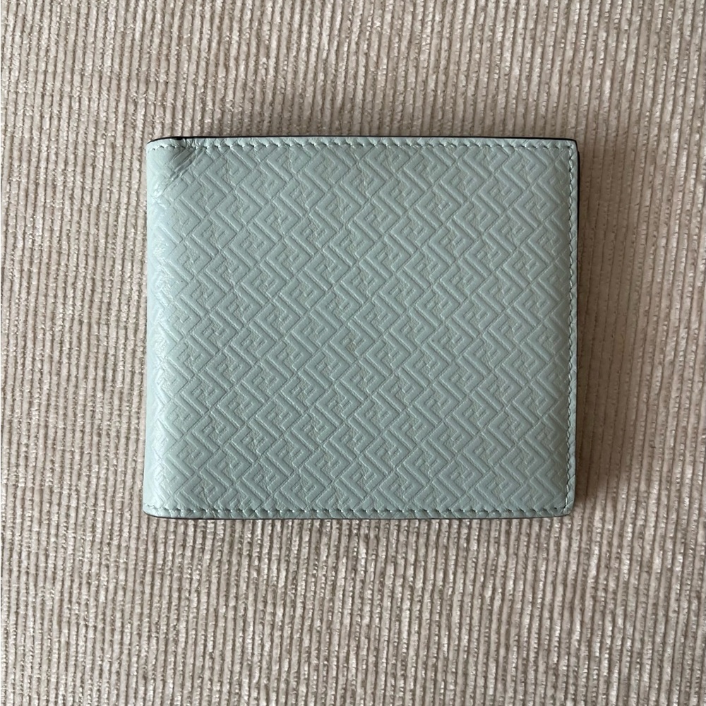 FENDI Blue Textured Key & Card Holder